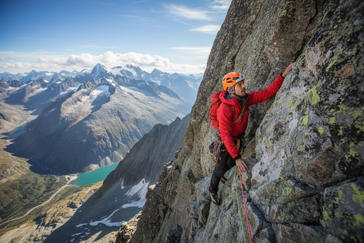 Klettern, berg, realistisch, hohe Auflösung