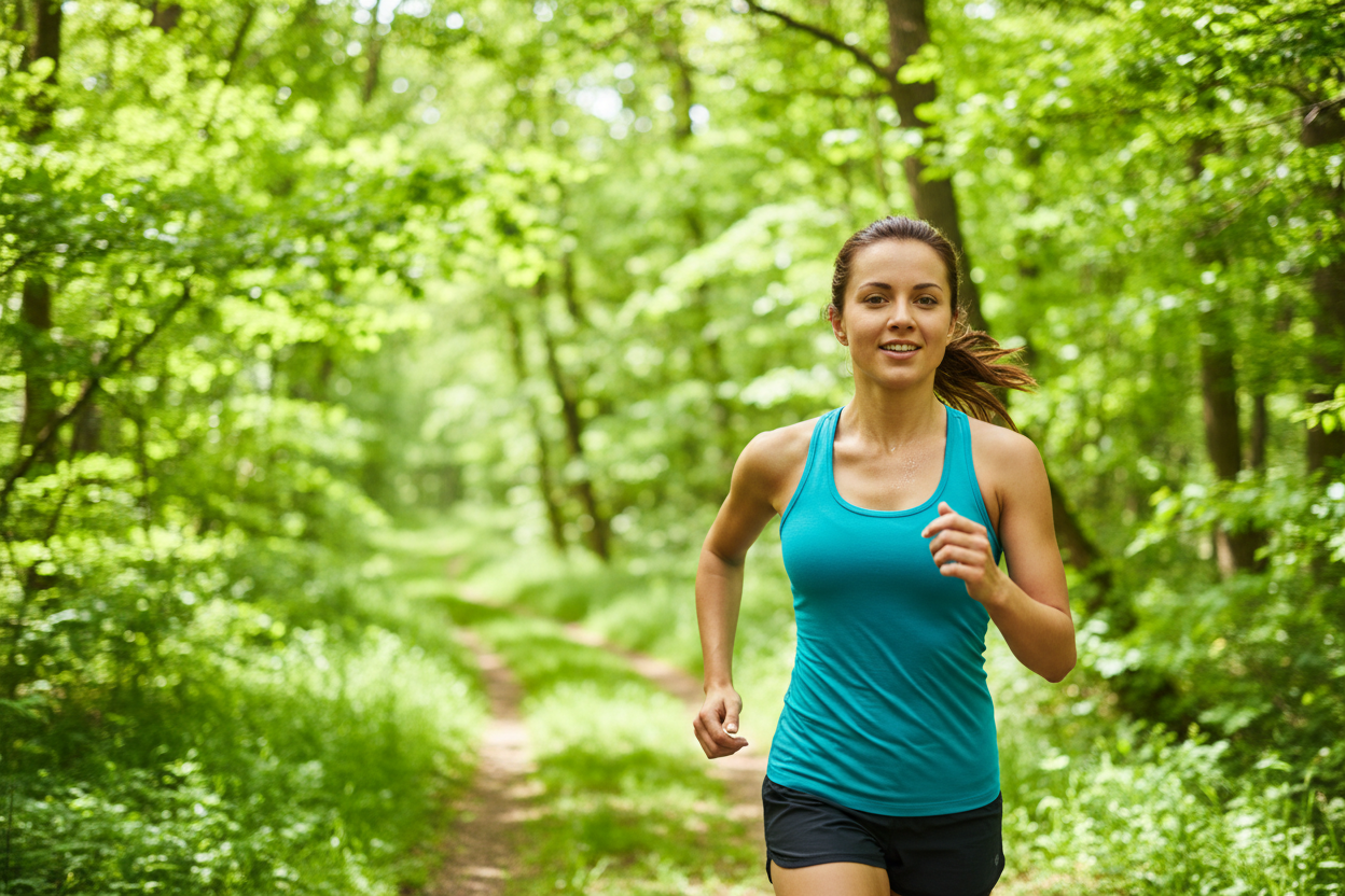 Läuferin soll sich eher rechts am bild befinden nicht ganz rechts
